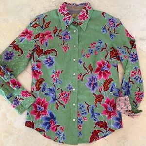 Robert graham floral blouse